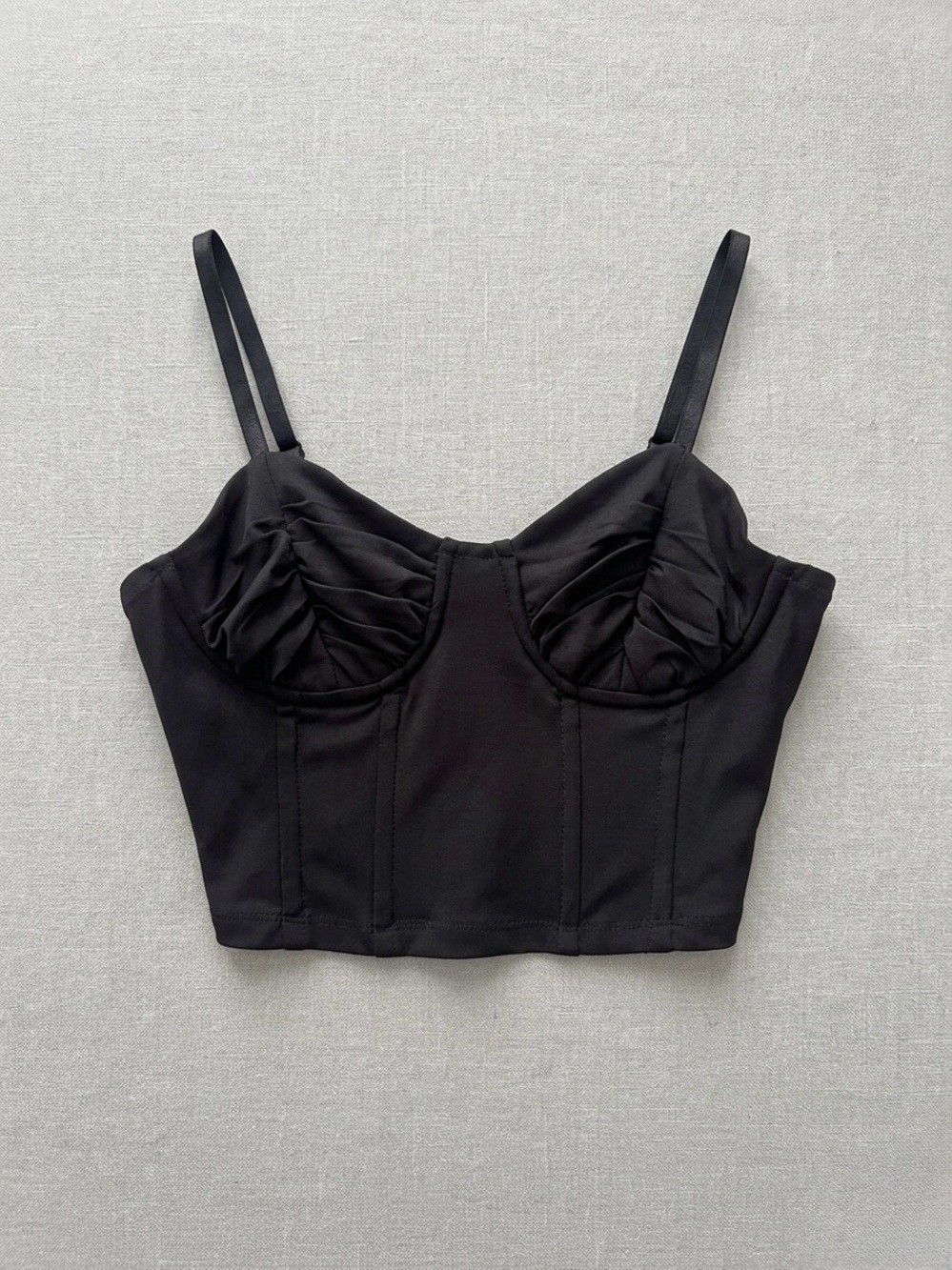 twik Par Simon’s Black Cropped Bustier Tank Top